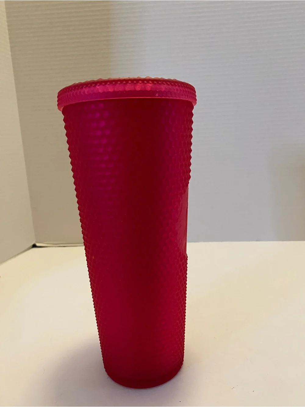 starbucks 2023 hot pink soft touch studded tumbler venti 24oz Brand New No Straw